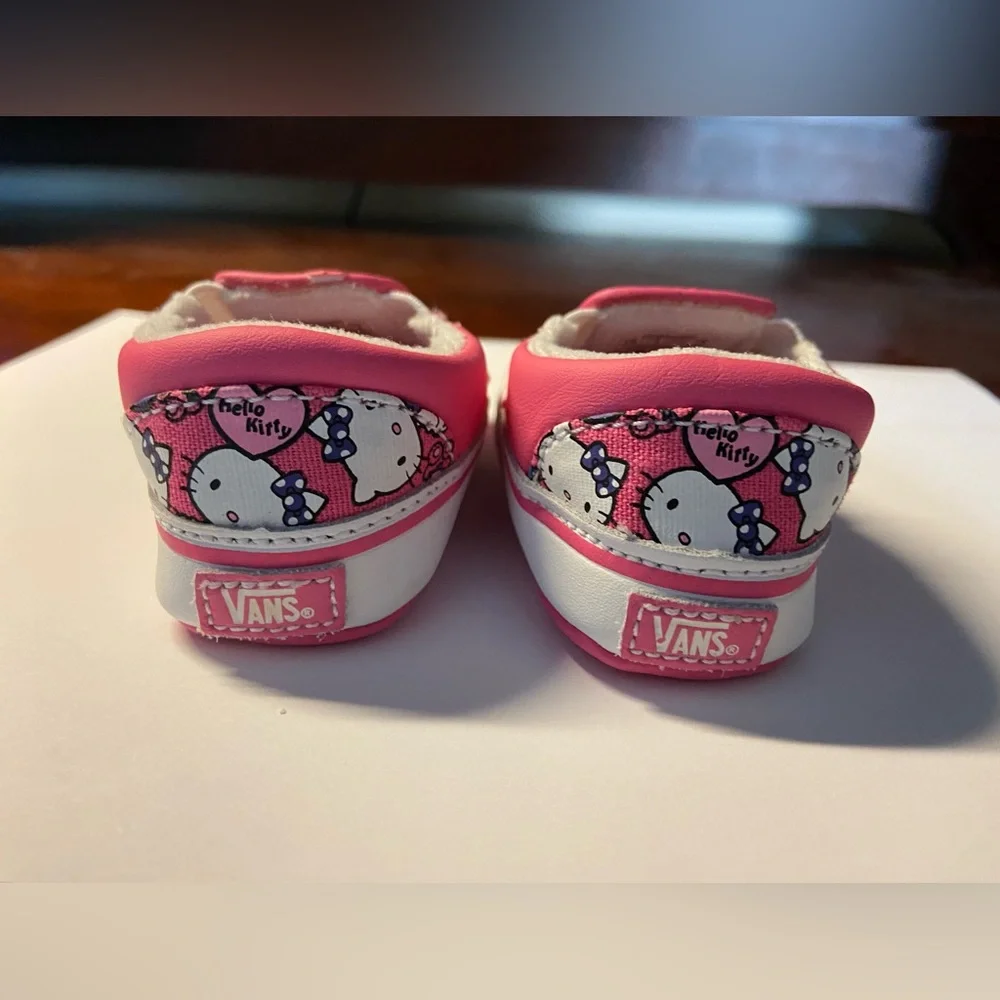 Vans Hello Kitty Pink and White Baby Walker Shoes